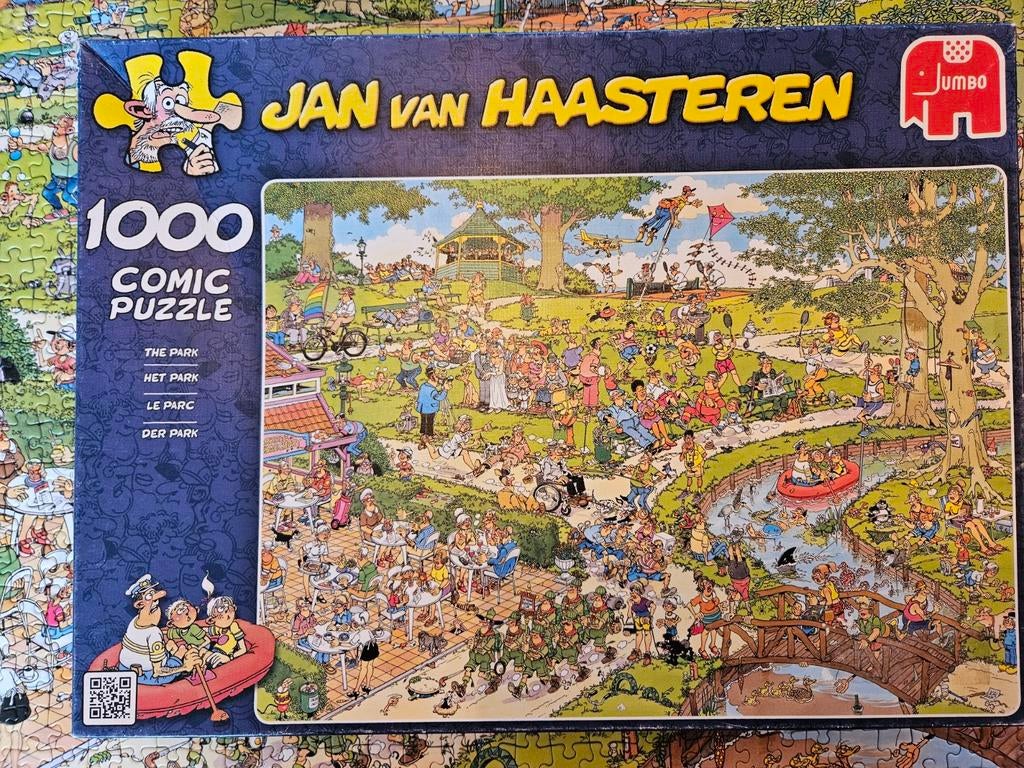 Jan van Haasteren puzzel 1000 Het park, Ophalen of Verzenden, 500 t/m 1500 stukjes, Zo goed als nieuw