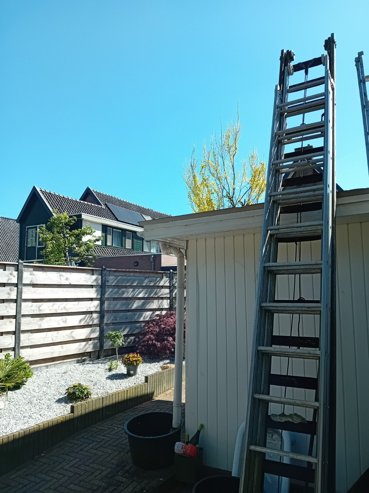 Stevige uitschuifbare ladder, 4 meter of meer, Ophalen, Gebruikt, 4 meter of meer
