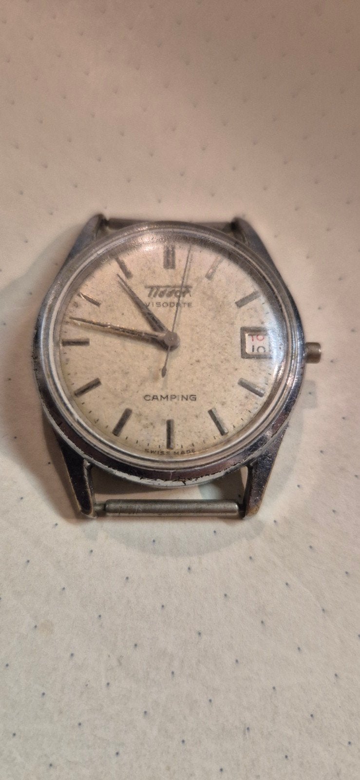 Vintage Tissot Visodate Camping Polshorloge - Jaren '60, Overige merken, Overige materialen, Polshorloge, 1960 of later
