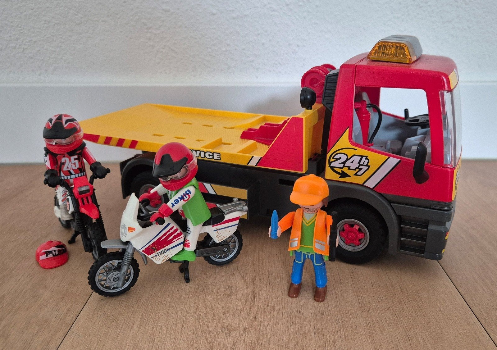 Playmobil City Life sleepwagen met motoren, Ophalen, Complete set, Voertuig, Zo goed als nieuw