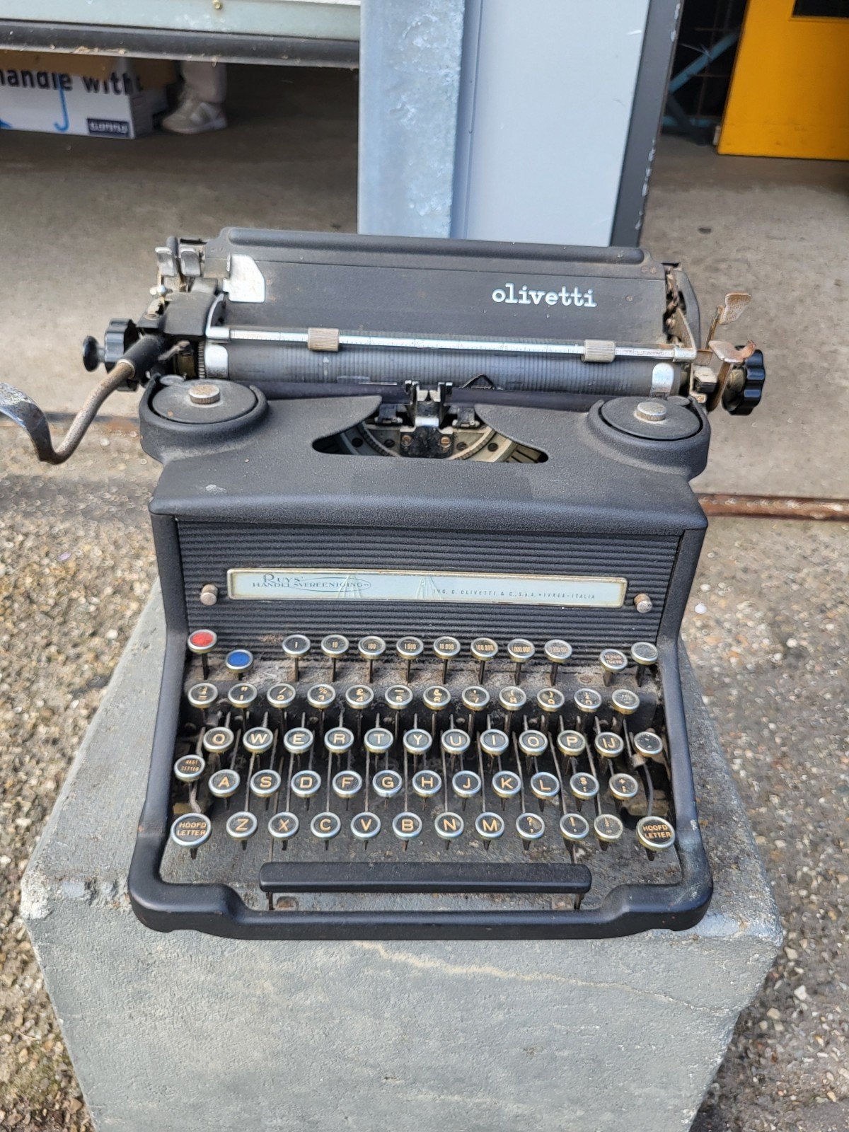 Vintage Typemachine Olivetti - WD-027, Diversen, Ophalen of Verzenden, Tweedehands, Tweedehands, Tweedehands