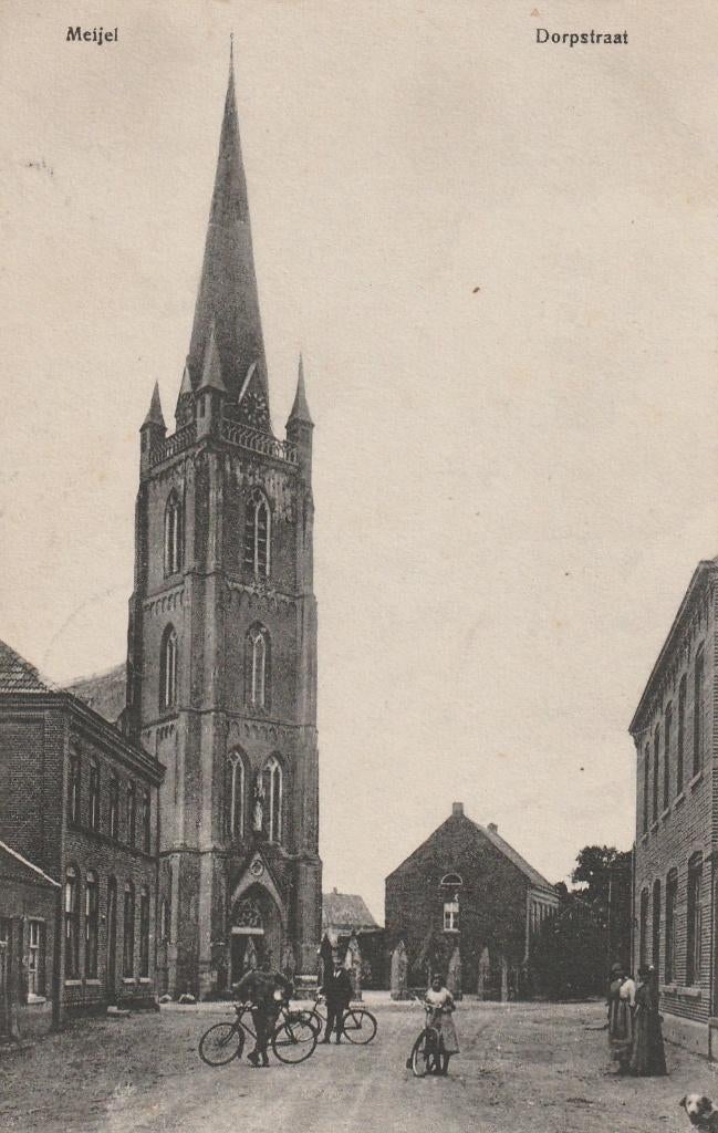 Meijel, Dorpstraat. Gemeente Peel en Maas, Verzenden, Voor 1920, Gelopen, Limburg