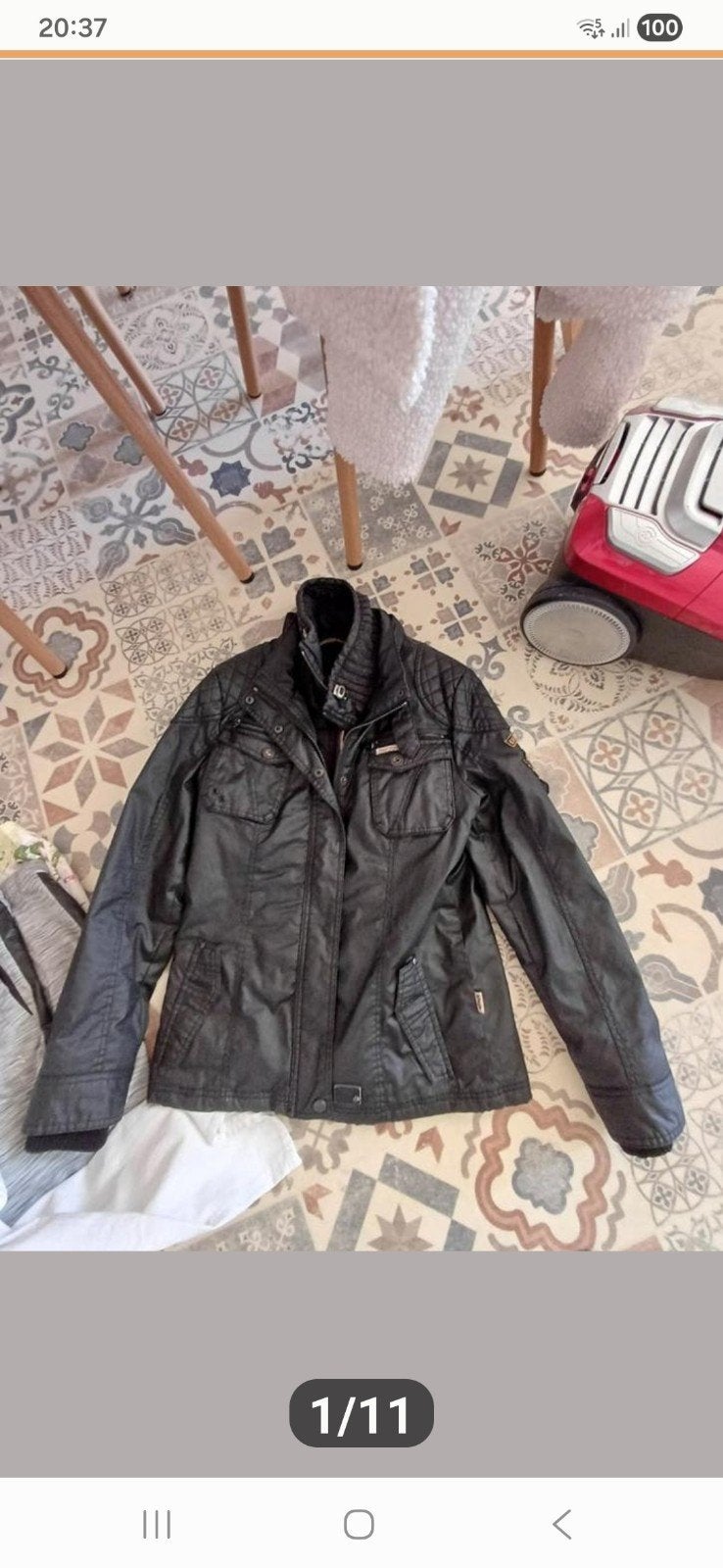 Piloten jas zwart L 40 stoere winterjas, Maat 38/40 (M), Zwart, Khujo, Ophalen of Verzenden