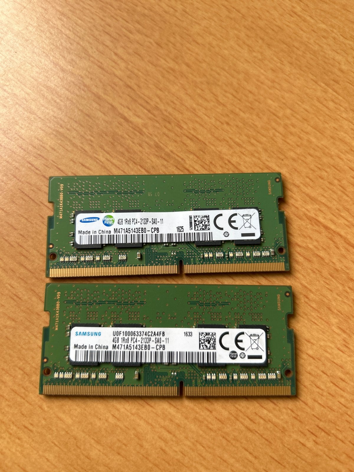 2x Samsung 4GB DDR4 RAM PC4-2133P Laptop Geheugen, Gebruikt, DDR4, Ophalen of Verzenden, Laptop