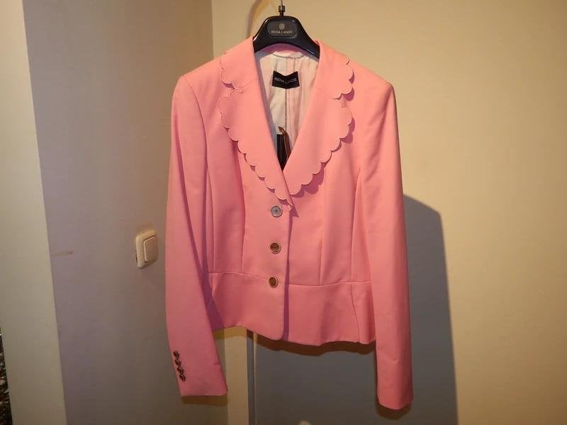 Rena Lange zuurstok roze blazer vintage look kraag Nieuw 40, Kleding | Dames, Maat 38/40 (M), Verzenden, Jasje, Roze