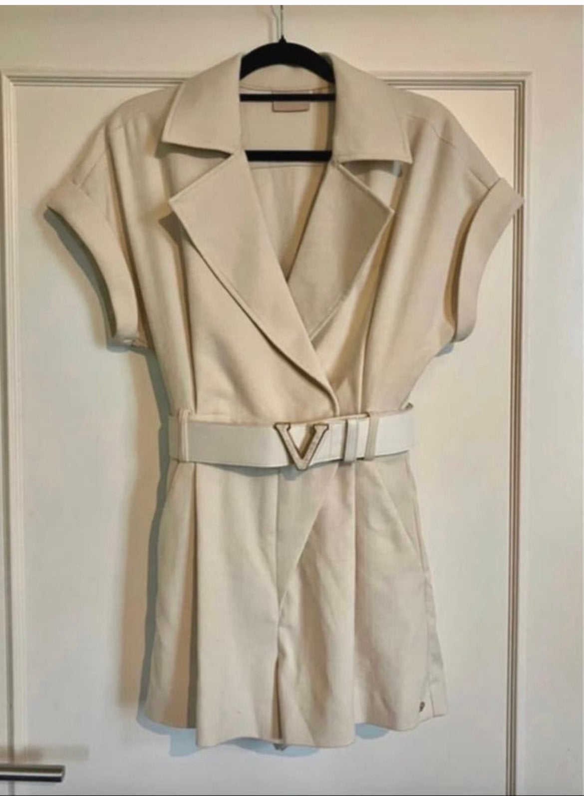 Ecru, Crème JoshV, Josh V playsuit in maat XS, Kleding | Dames, Jumpsuits, Verzenden, Zo goed als nieuw, Maat 34 (XS) of kleiner