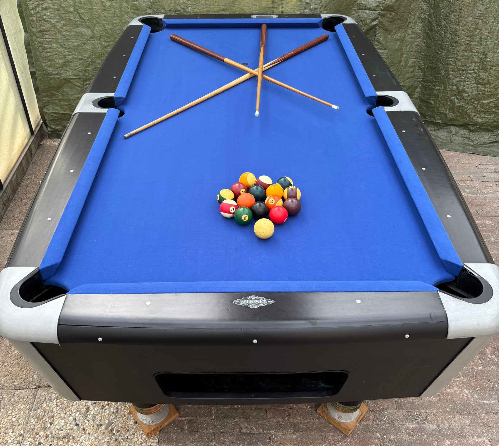 Pooltafel Brunswick leisteen, Sport en Fitness, Ophalen, Pooltafel, Zo goed als nieuw, Nvt