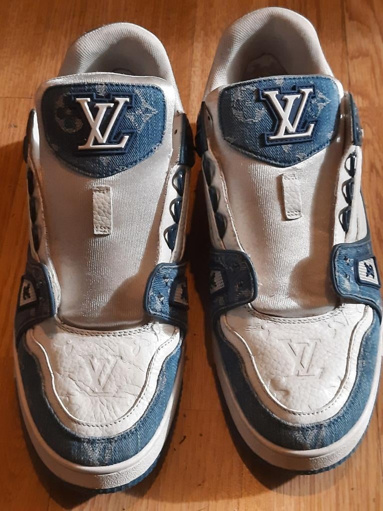 Louis Vuitton,maat 45 meerdere tinten blauw,grijs en wit., Ophalen of Verzenden, Zo goed als nieuw, Bescherming, Longboard