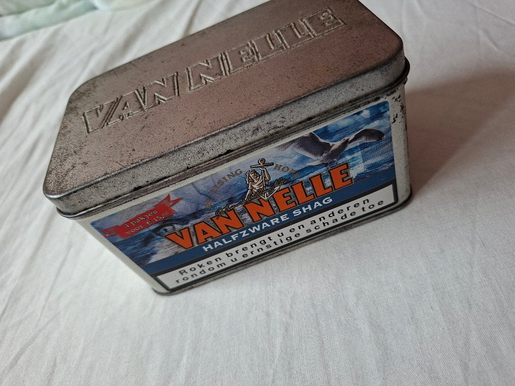 oud blikje van Nelle halfzware shag, Ophalen of Verzenden, Gebruikt, Overige, Van Nelle