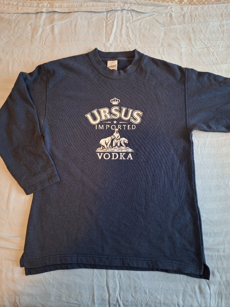 Mooie blauwe sweater merk Ursus maat L collectors item, Ursus, Blauw, Maat 42/44 (L), Ophalen of Verzenden