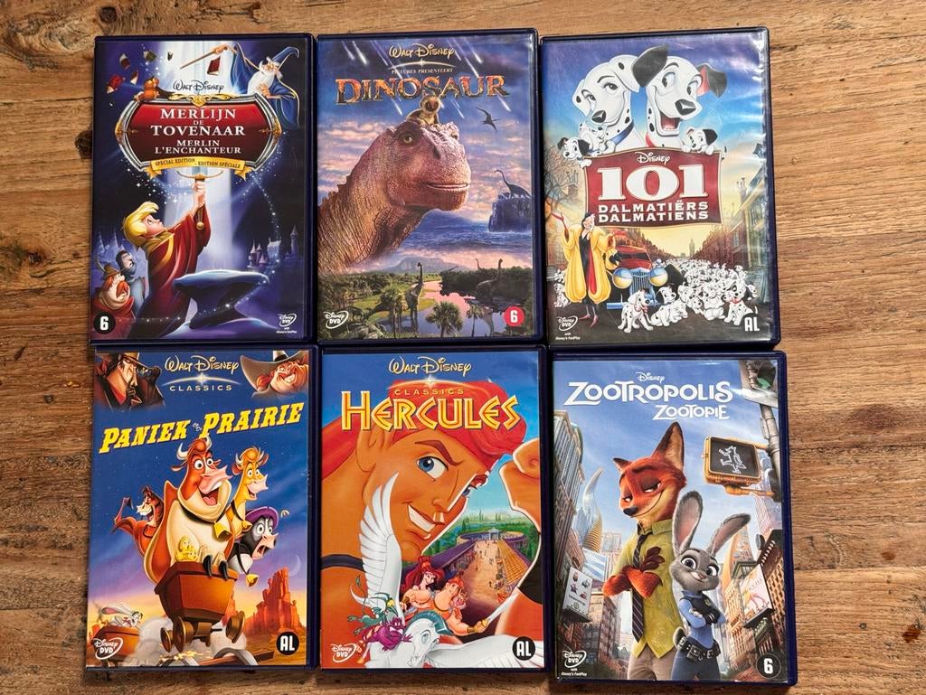 Disney Classics DVD’s - 6 stuks, Avontuur, Gebruikt, Alle leeftijden, Ophalen of Verzenden