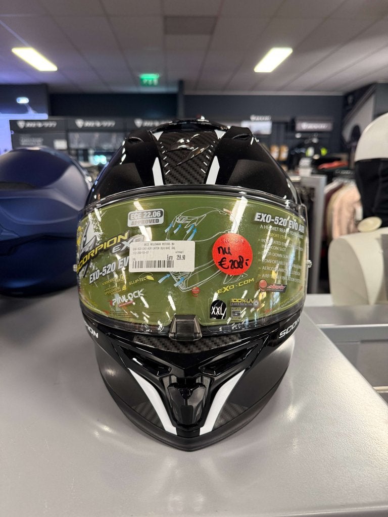 SCORPION EXO 520 EVO AIR LATEN, ZWART/WIT, 5 Rue Gutenberg 67720, Hoerdt, France, Ophalen of Verzenden, SCORPION SPORTS EUROPE