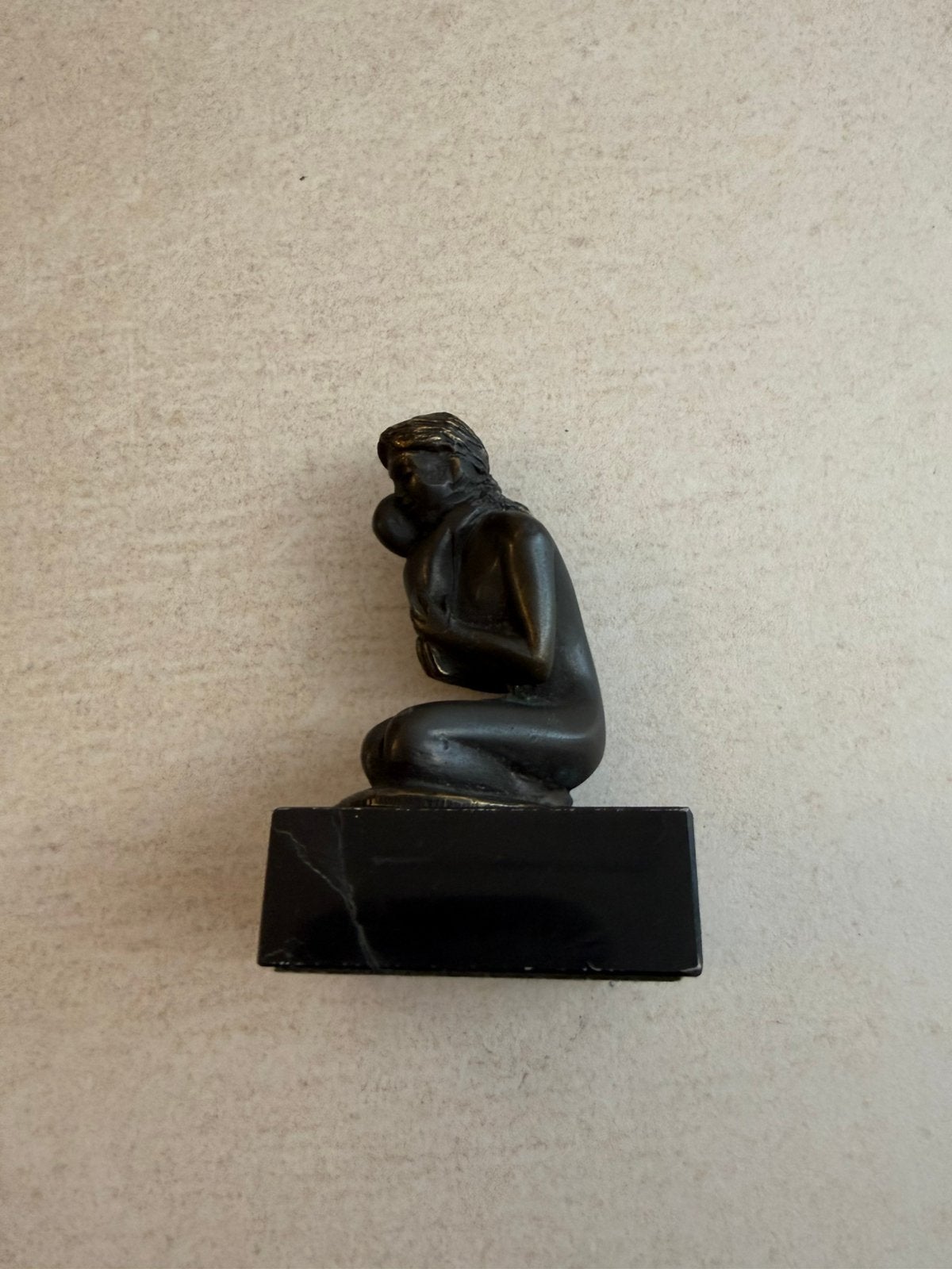 Brons achtig beeldje, Ophalen of Verzenden, Zo goed als nieuw