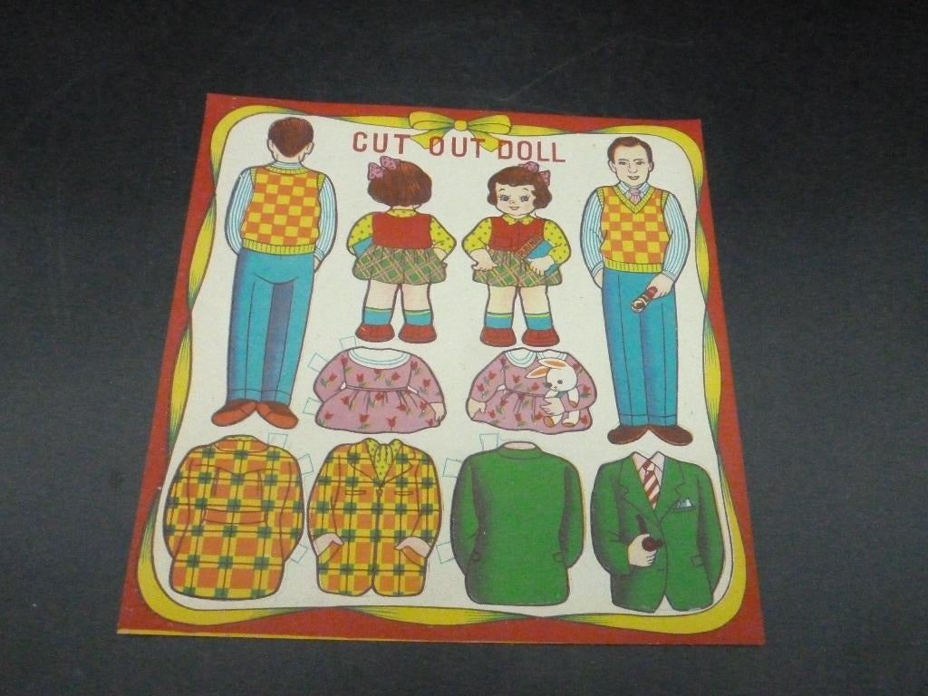 Vintage papieren aankleedpop cut out doll Japan, Antiek en Kunst, Ophalen of Verzenden