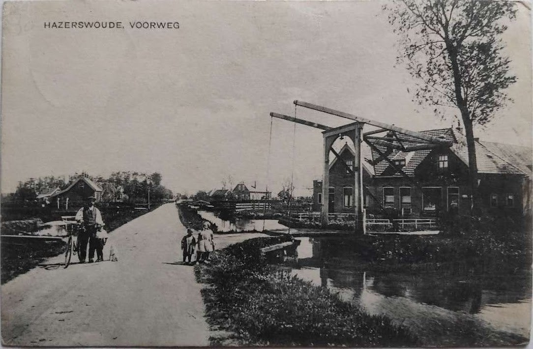 Hazerswoude (Zuid-Holland) – Voorweg, 1914, Ophalen of Verzenden, Voor 1920, Gelopen, Zuid-Holland