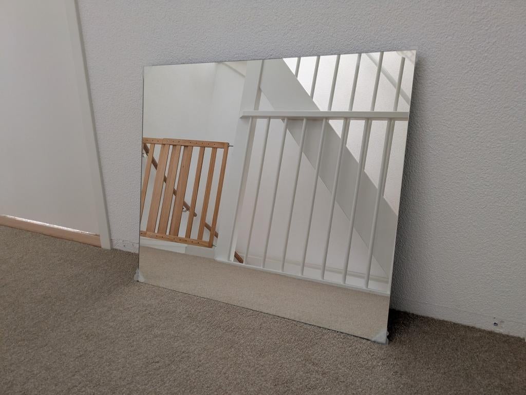 Nieuwe badkamerspiegel 80x70cm met Led opbouwlamp, Ophalen, Nieuw, 75 tot 100 cm, Minder dan 100 cm