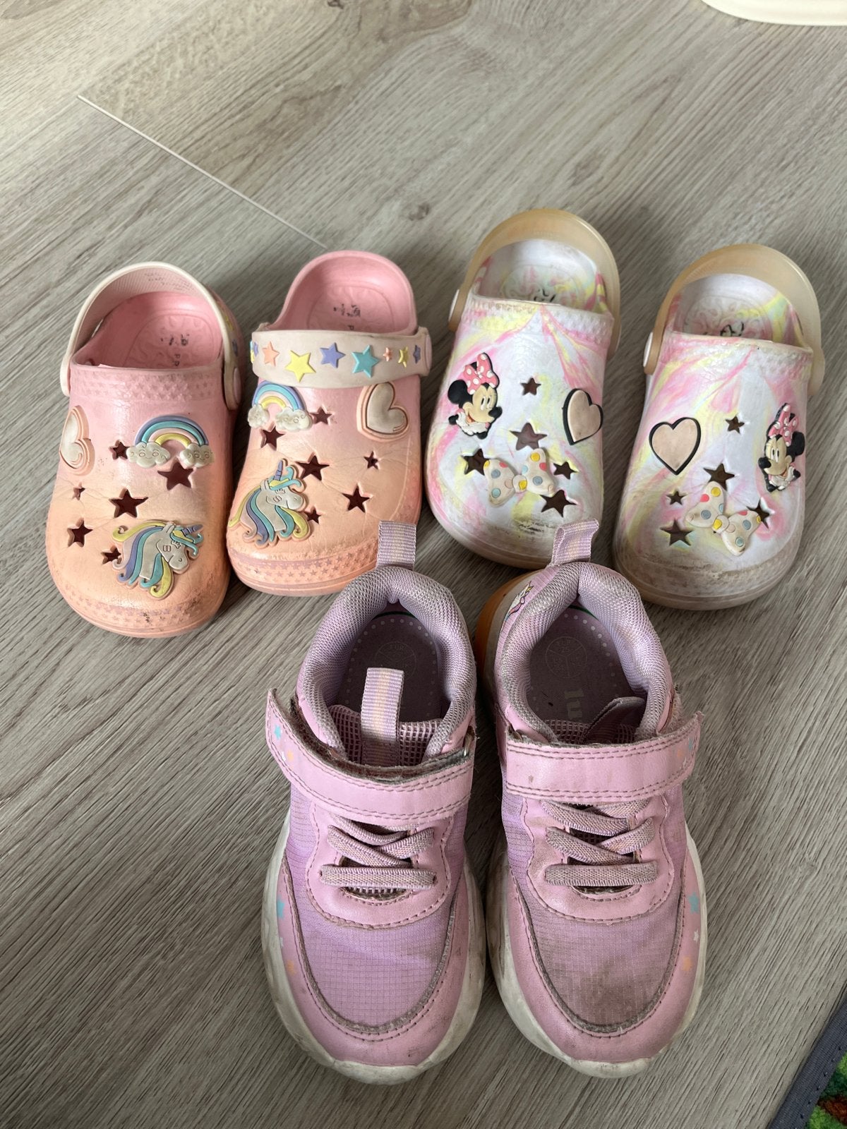 Roze kinderschoenen en klompjes - Maat 25, Gebruikt, Meisje, Schoenen, Ophalen of Verzenden