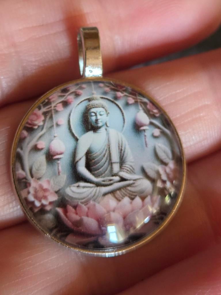 Boeddha Meditatie Hanger - Spiritueel Sieraad, Overige kleuren, Glas of Kristal, Nieuw, Ophalen of Verzenden