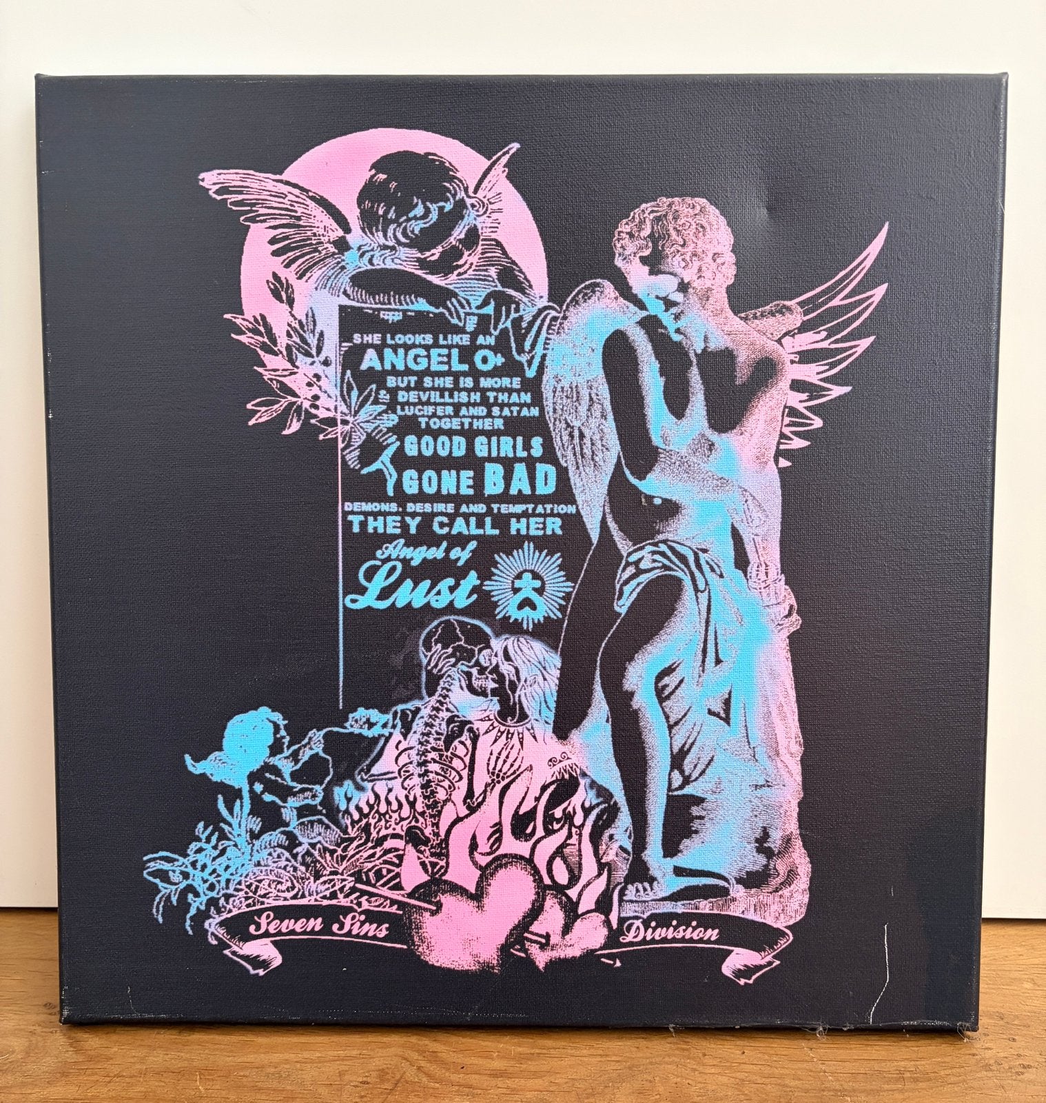 Uniek Tattoo Art canvas 40x40 – Pop Art – eigen ontwerp, Ophalen, Overig onderwerp, Print, Overige materialen