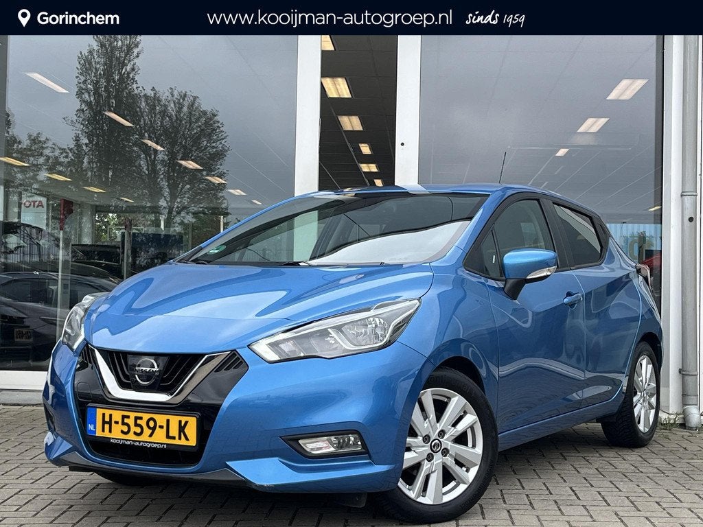 Nissan Micra 1.0 IG-T N-Connecta | Cruise control | Airco |, Auto's, Nissan, Voorwielaandrijving, Euro 6, LED verlichting, Blauw