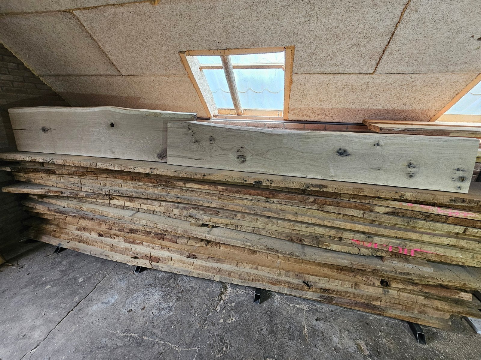 Eiken vensterbank | traptreden | wandplank, Ophalen, 25 tot 50 mm, Eiken, Nieuw
