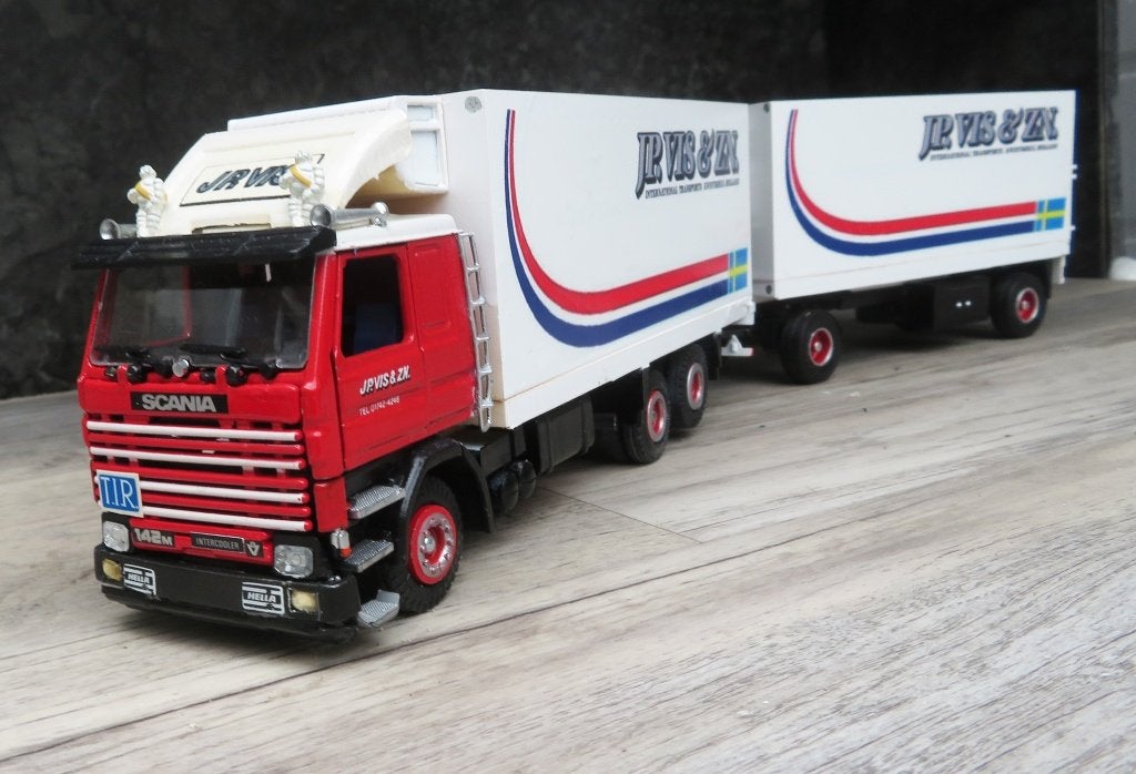 TEKNO Scania 142 JP VIS & ZN, Hobby en Vrije tijd, Ophalen of Verzenden, Zo goed als nieuw, Bus of Vrachtwagen, Tekno