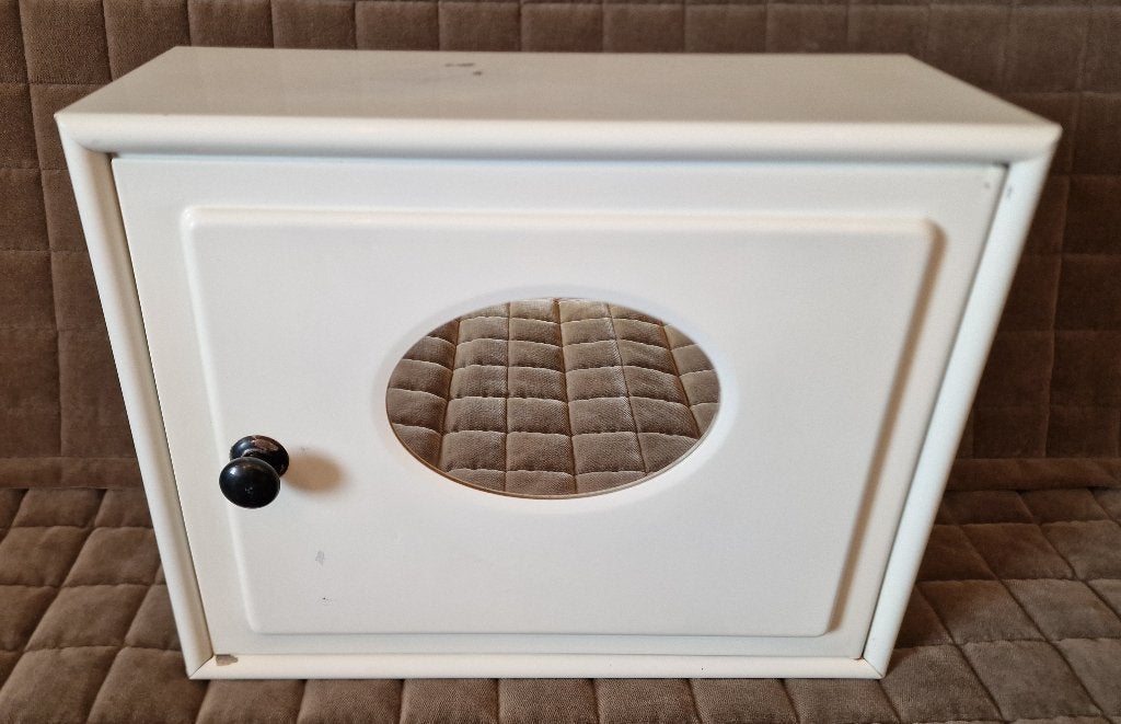 Medicijnkastje + spiegel - metaal. Vintage., Huis en Inrichting, Badkamer | Badkamermeubels, Minder dan 50 cm, Ophalen of Verzenden