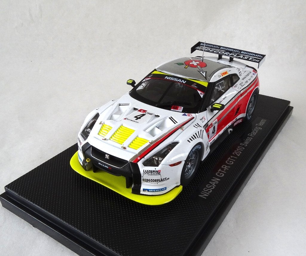 Nissan GT-R GT1 2010 Ebbro Swiss Racing team No4 Nieuw, Ophalen of Verzenden, Nieuw, Auto, Overige merken
