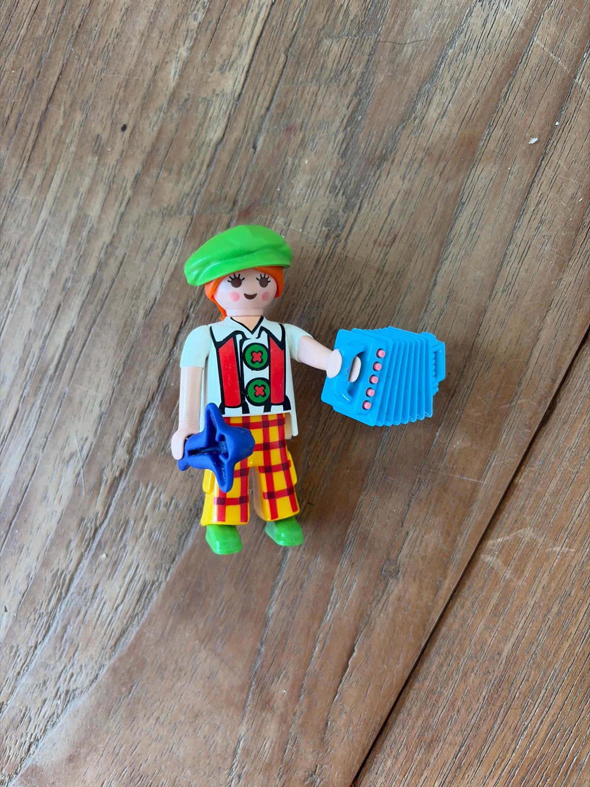 Cliniclown Playmobil figuur met accordeon en mondharmonica, Kinderen en Baby's, Ophalen of Verzenden, Zo goed als nieuw