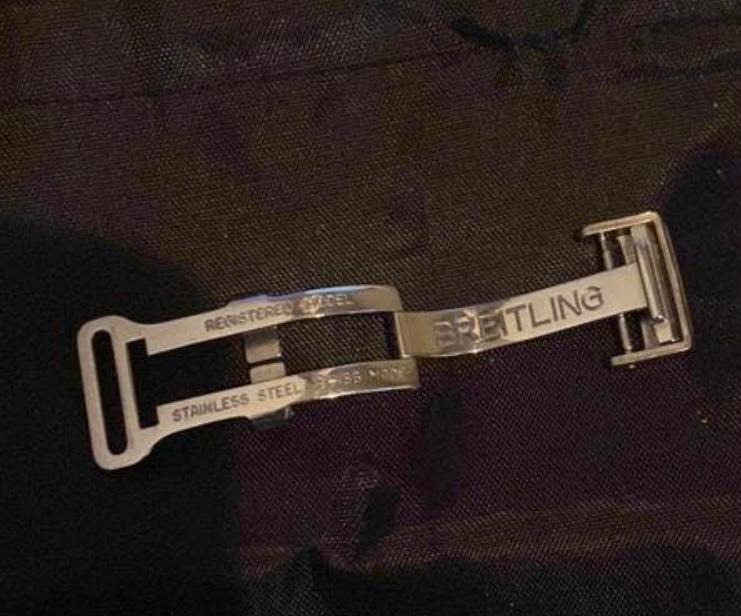 Breitling (dames)sluiting voor leder band / staal., Staal, Breitling, Polshorloge, Ophalen of Verzenden