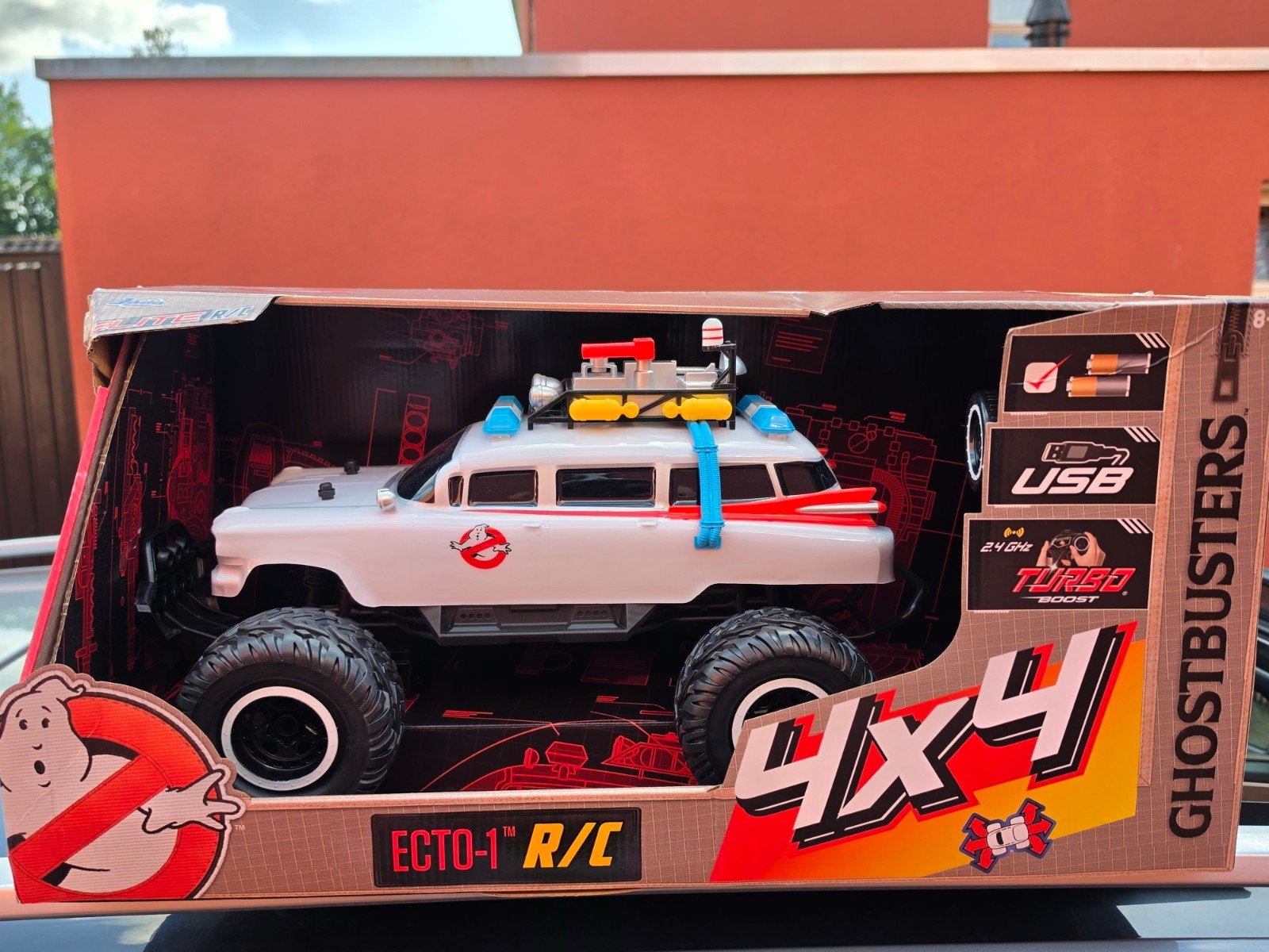 Jada Toys Ghostbusters Ecto-1 RC Monster Truck 4x4 - 1:12, Elektro, Jada Toys 1:12, Nieuw, Ophalen of Verzenden