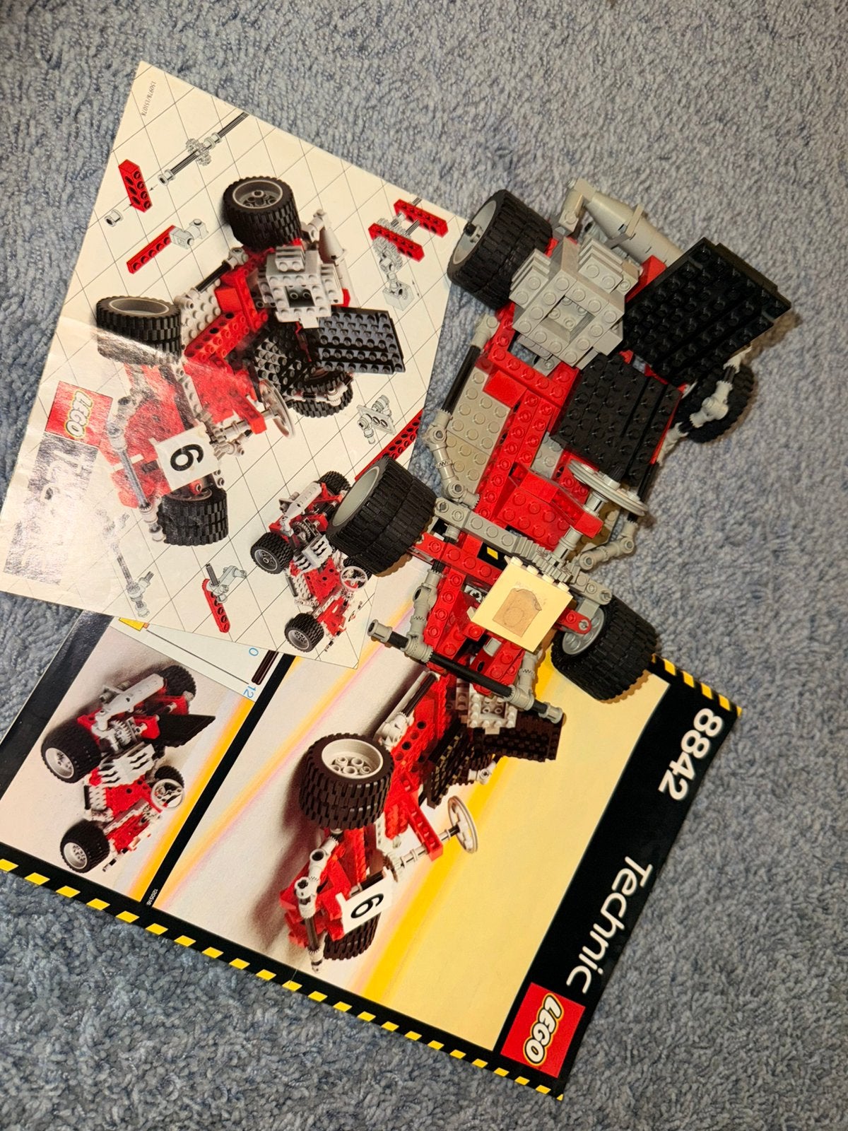 Lego technic 8842 rode kart, G1, Ophalen of Verzenden, Zo goed als nieuw