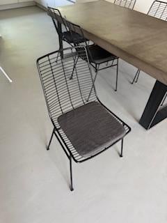 6 eettafel stoelen, Huis en Inrichting, Stoelen, Ophalen, Zwart, Metaal, Vijf, Zes of meer stoelen