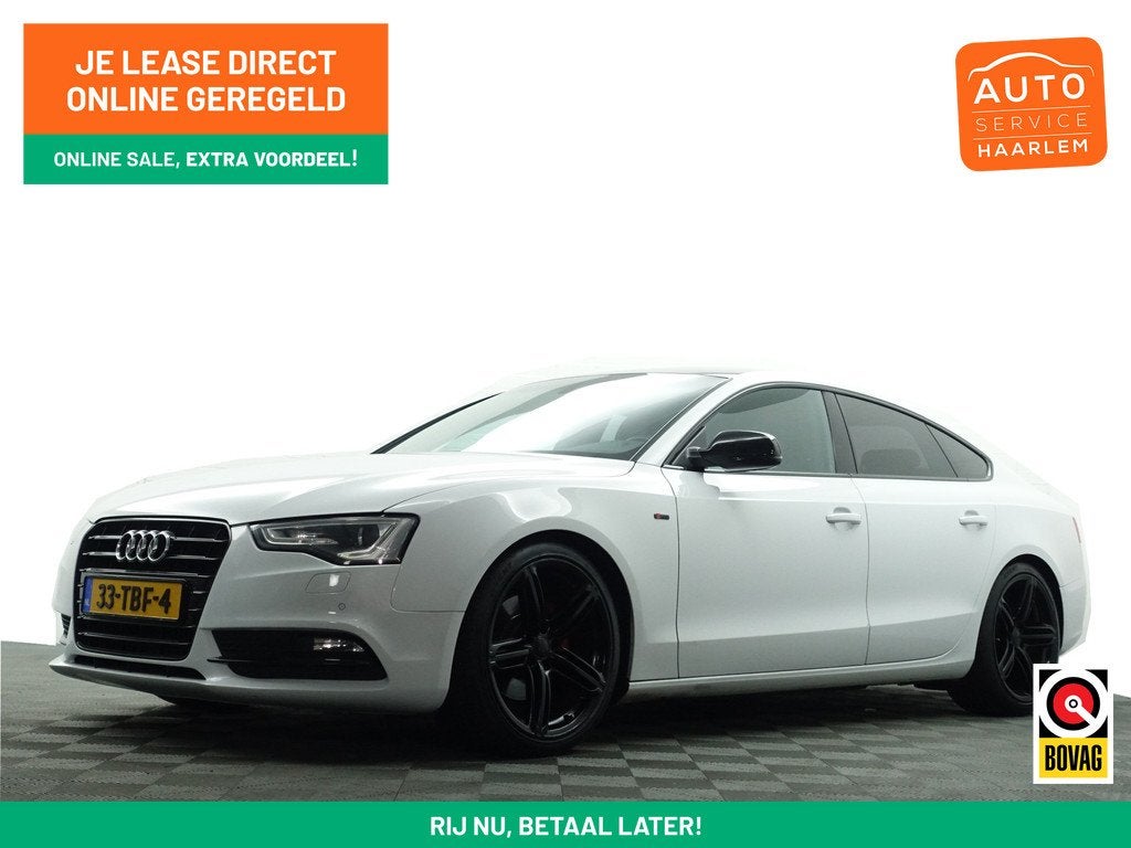 Audi A5 Sportback 1.8 TFSI S-line Black Optic- Sport Leder,, Auto's, Audi, Euro 5, Gebruikt, Huisgarantie, 4 cilinders