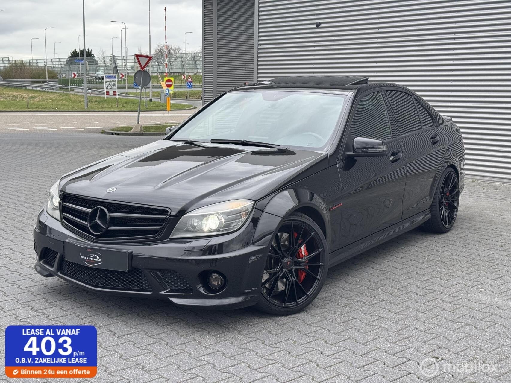 Mercedes C-klasse AMG 63, Auto's, Automaat, Achterwielaandrijving, 8 cilinders, Zwart