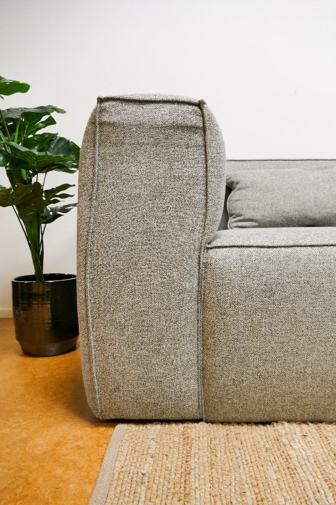 Foto 4 van Hoekbank Grijs Met Chaise Longue Woood Bean [Refurbished]