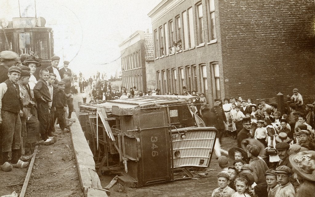 RETM Tramongeval Schiedam NADRUK, Verzenden, Voor 1920, Zuid-Holland