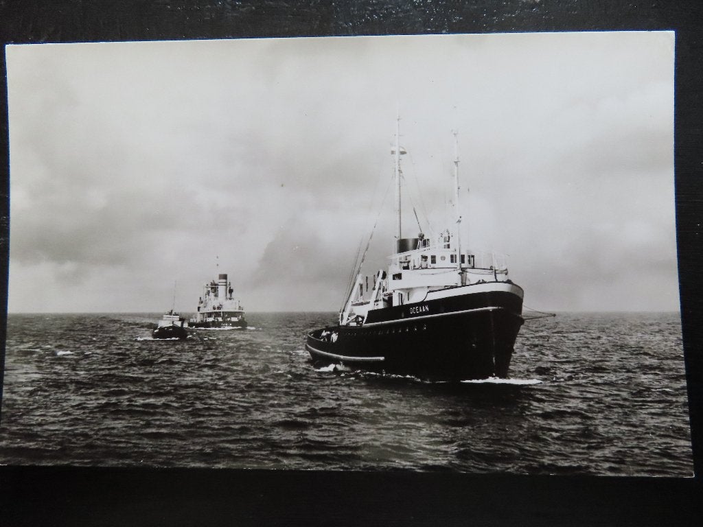 ansichtkaart sleepboot "Oceaan" Smit & co, Verzamelen, Ophalen of Verzenden, Gebruikt, Motorboot, Kaart, Foto of Prent