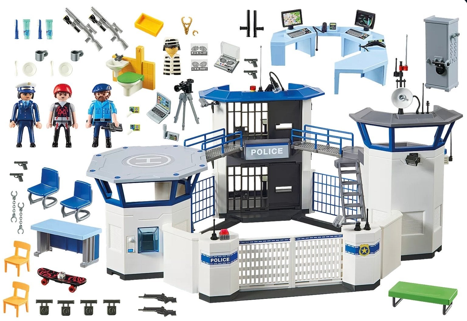 Playmobil 6919 Politiebureau Compleet, Ophalen of Verzenden, Gebruikt, Overige merken
