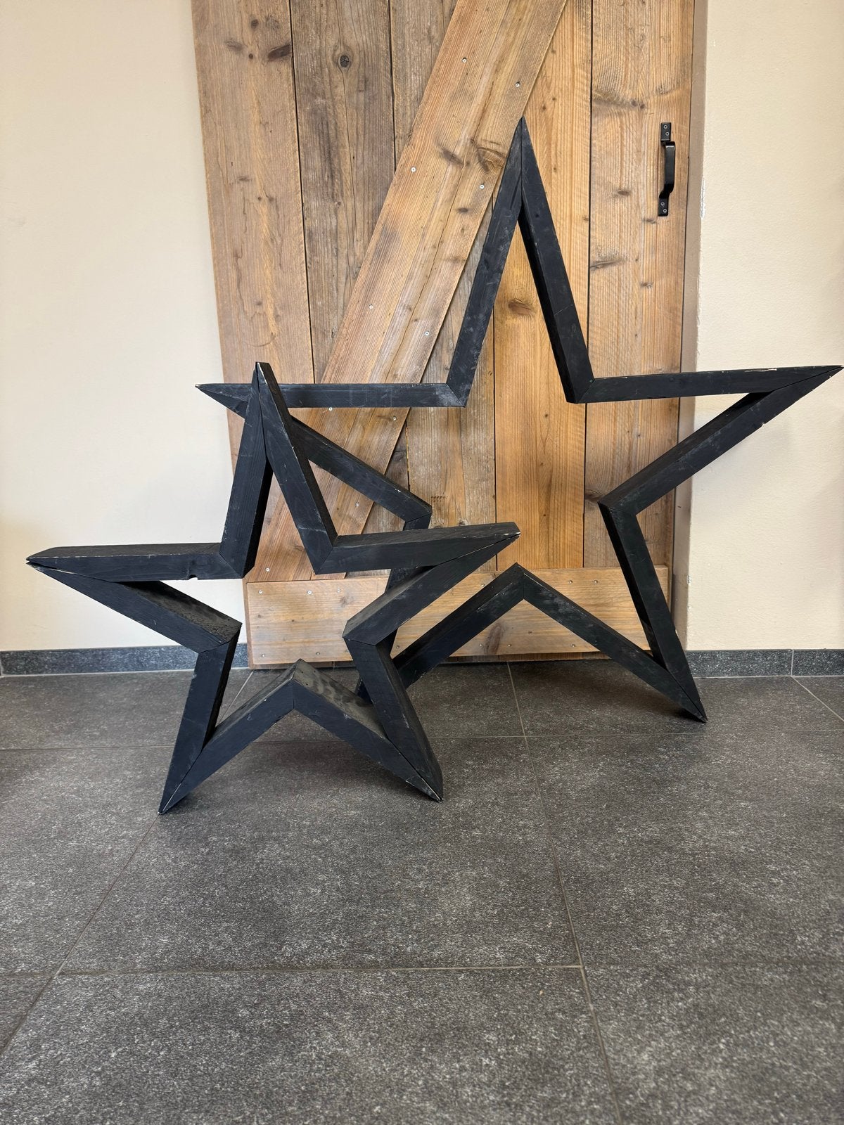 Grote Houten Sterren Decoratie - Etalage/Winkel, Ophalen, Hout, Industrieel, Gebruikt