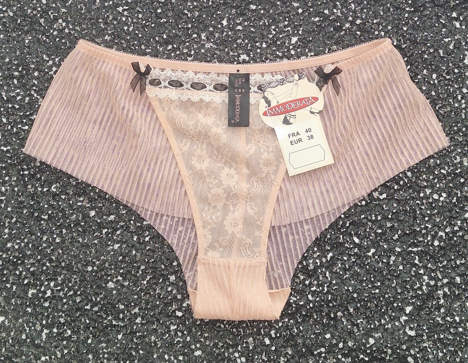 Supergave sexy transparante vlinder-slip van Immoderata (M), Verzenden, Zwart, Slip