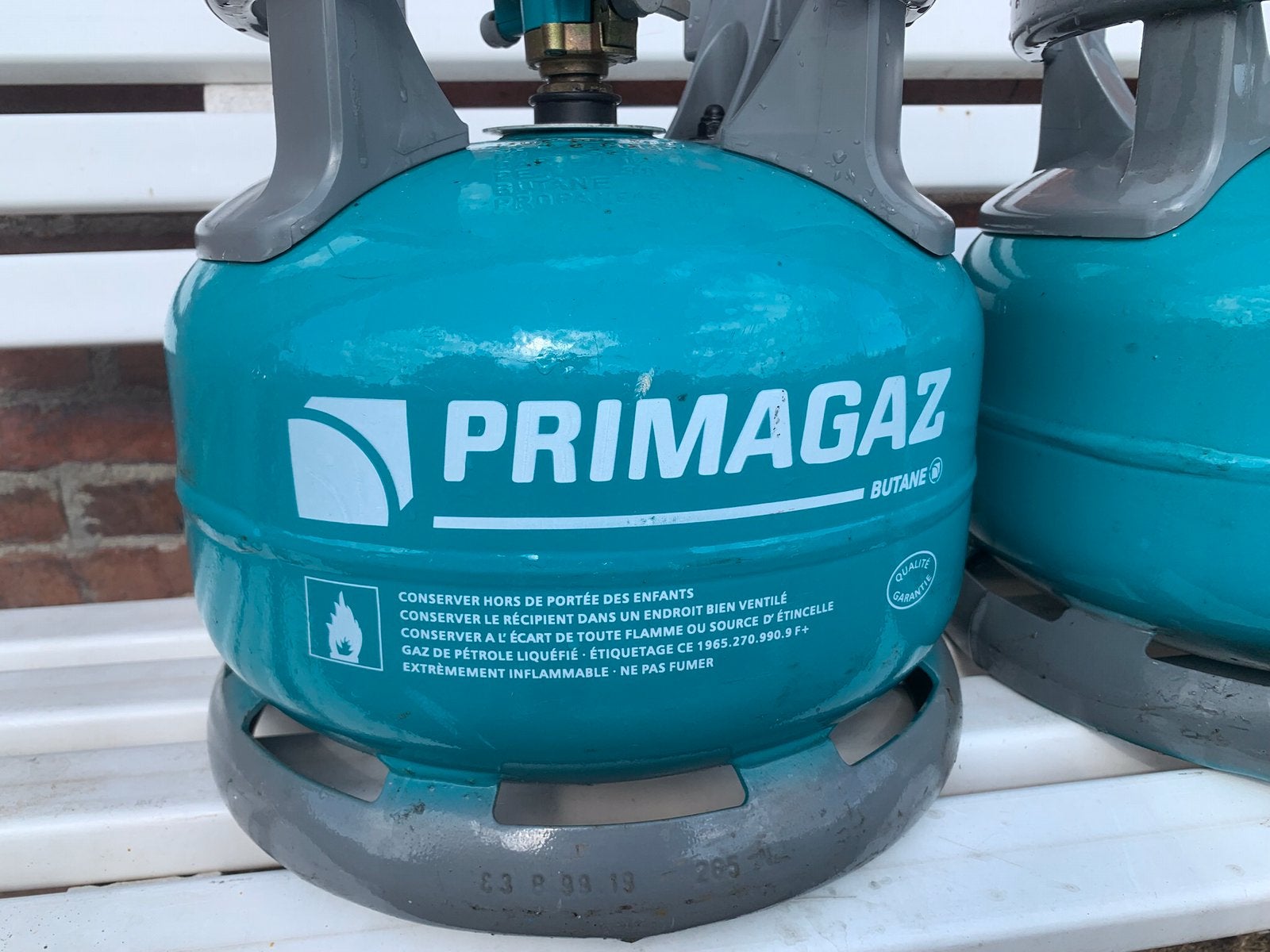 2 volle 6 kg TWINY Primagaz gasflessen, Caravans en Kamperen, Ophalen, Zo goed als nieuw
