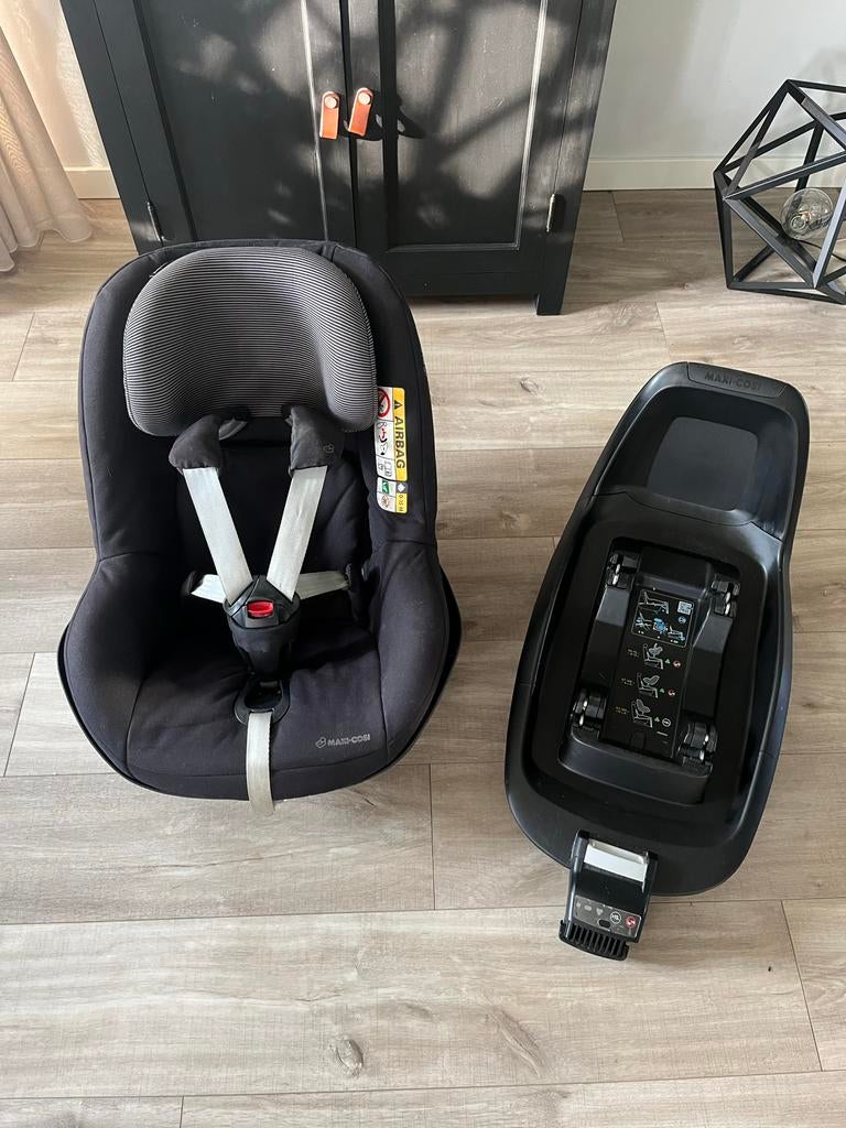 Maxi-Cosi 2wayfix base en 2waypearl autostoel, Ophalen, Gebruikt, 0 t/m 18 kg, Verstelbare rugleuning