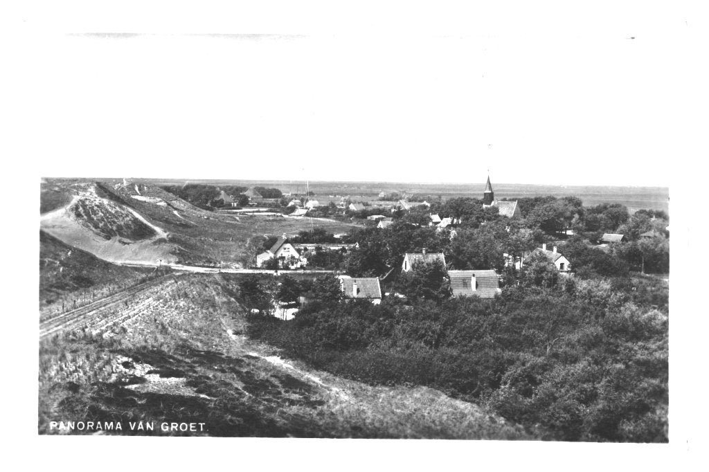 968608 Groet Panorama 1959 Gelopen met postzegel, Ophalen of Verzenden, 1940 tot 1960, Gelopen, Noord-Holland