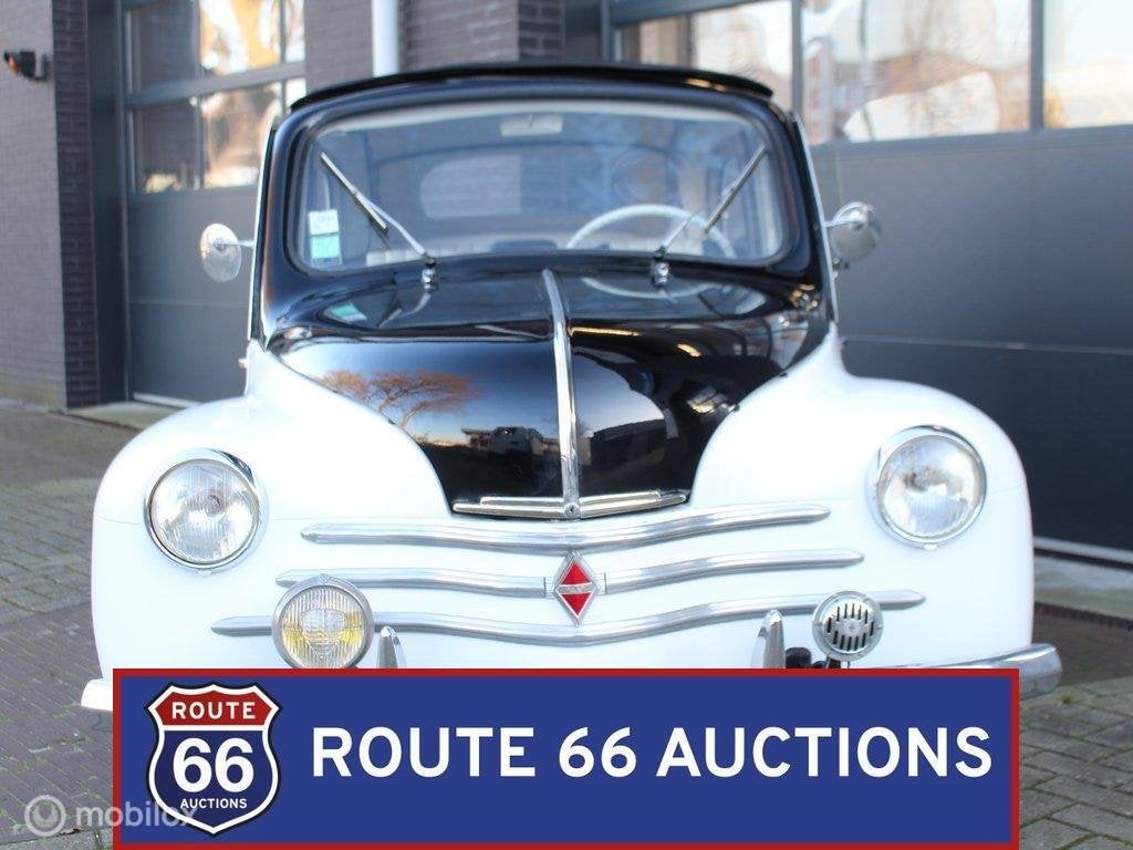 Renault 4CV Cabriolet | 1960 | Route 66 Auctions, Auto's, Overige carrosserieën, Renault, Zwart, Bedrijf