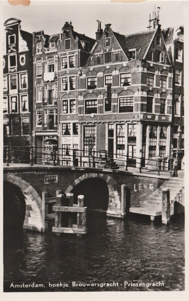 AMSTERDAM Brouwersgracht hoekje Prinsengracht, Verzamelen, Verzenden, 1940 tot 1960, Ongelopen, Noord-Holland