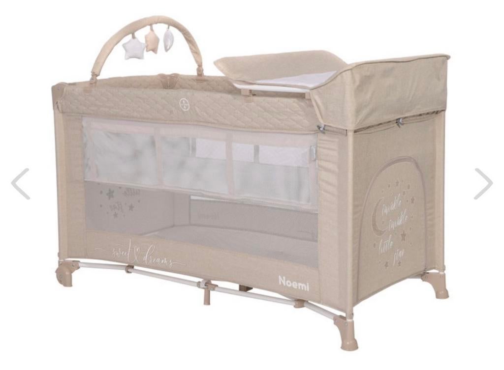 Lorelli Noemi Plus Reisbedje - Beige Ster, Kinderen en Baby's, Babywiegjes en Ledikanten, Ophalen of Verzenden, Nieuw, Reisbedje
