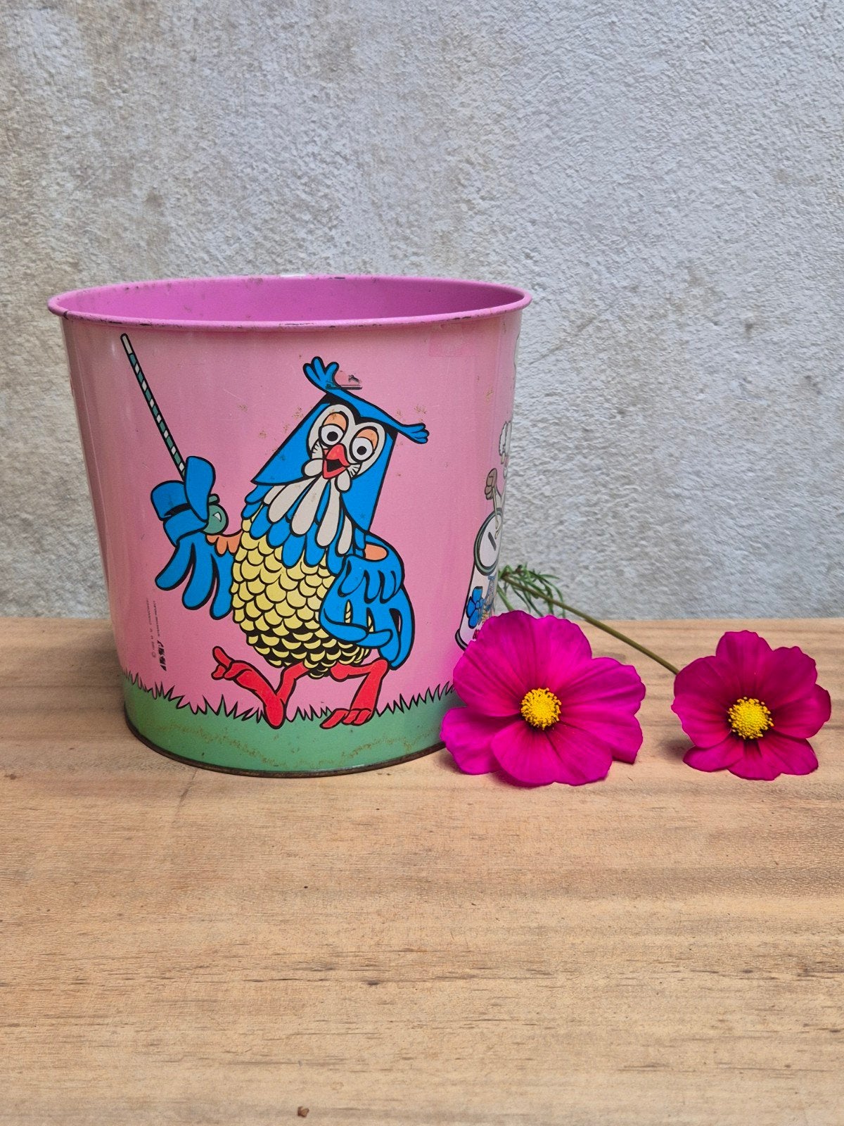 Vintage Fabeltjeskrant blikken prullenmand / prullenbak, Verzamelen, Ophalen of Verzenden, Gebruikt, Overige, Overige merken