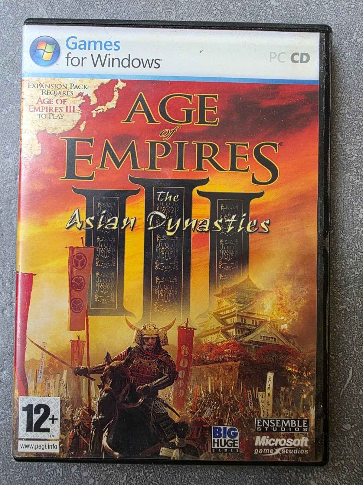 Pc game Age of Empires III the Asian dynasties, Spelcomputers en Games, Games | Pc, Zo goed als nieuw, Strategie en Constructie