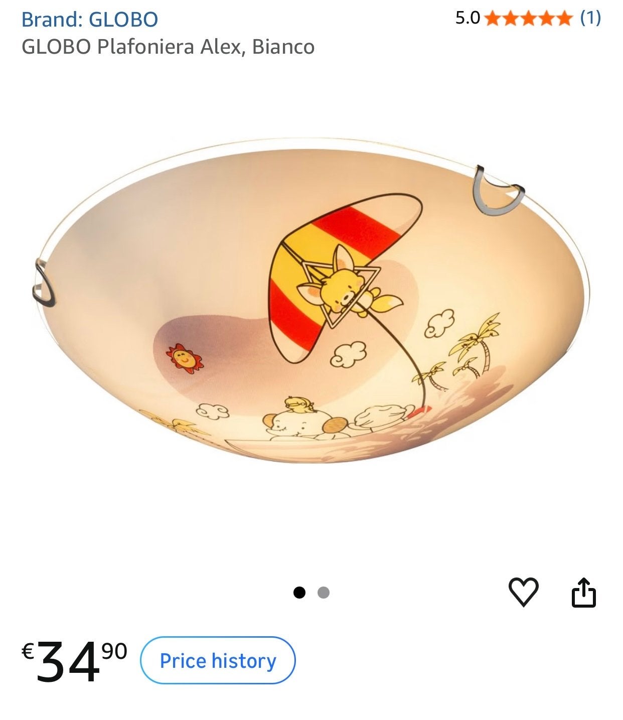Leuke plafondlamp voor kinderkamer - Lavida Lucca, Ophalen, Overige merken, Zo goed als nieuw, Meerkleurig